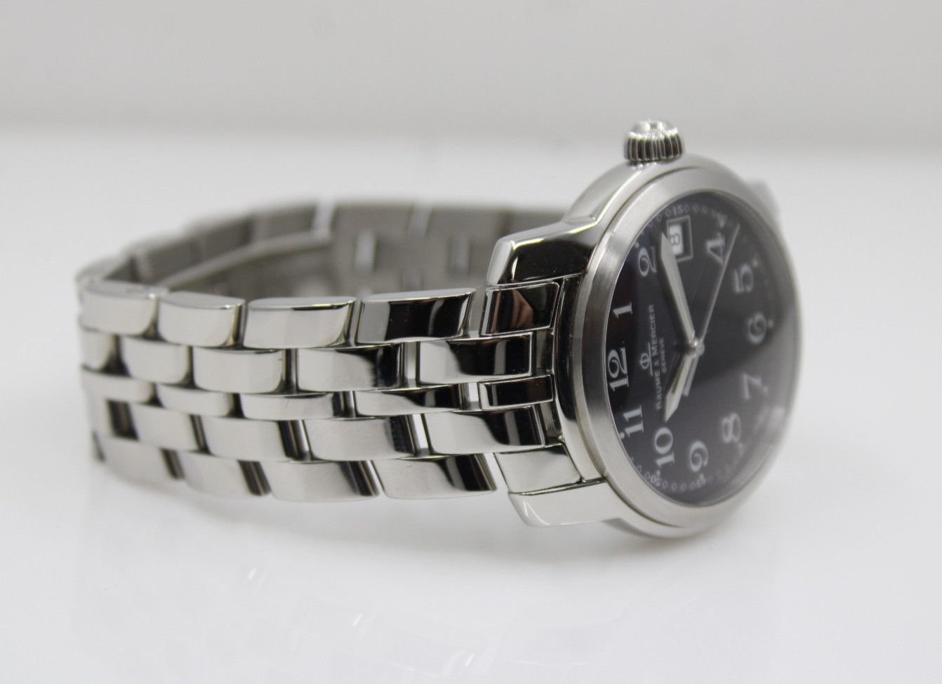 Baume & Mercier Capeland 37mm Black Date Dial Stainless Watch MV045214