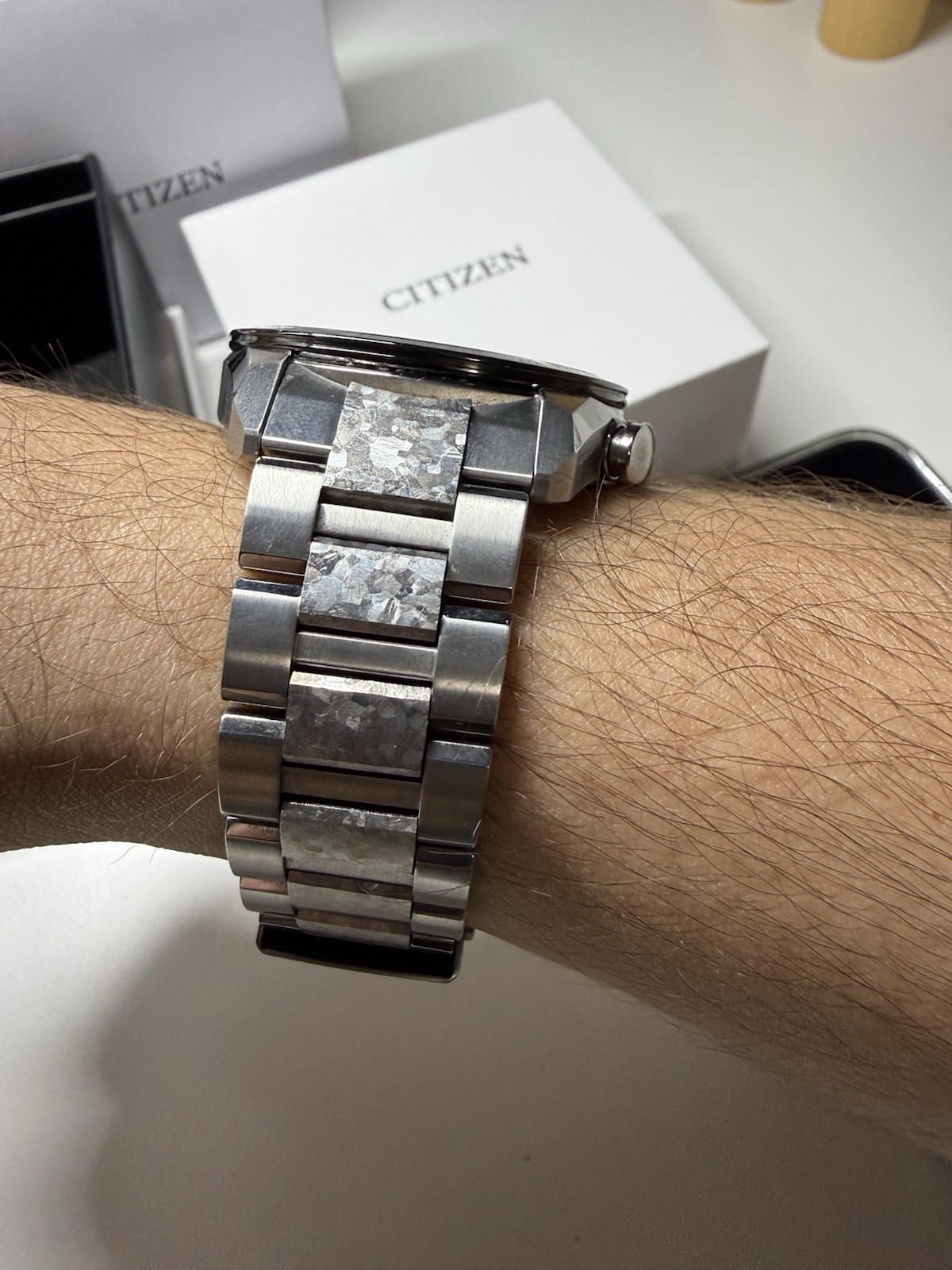 CITIZEN ATTESA CC4076-65A Platinum Shine Limited Titanium GPS Radio Solar Watch