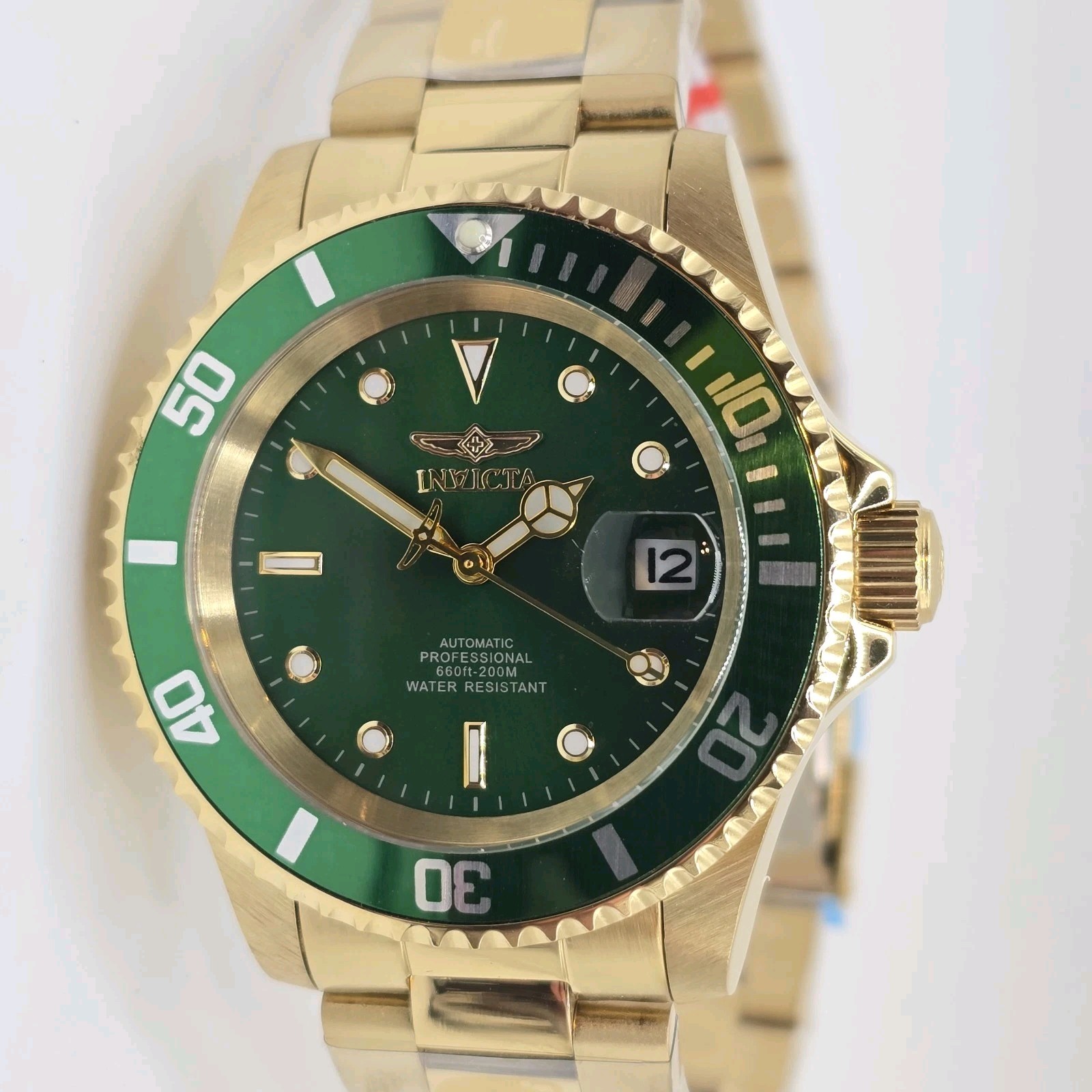 Invicta Men’s Automatic Pro Diver Watch 40mm 69742 Gold Green