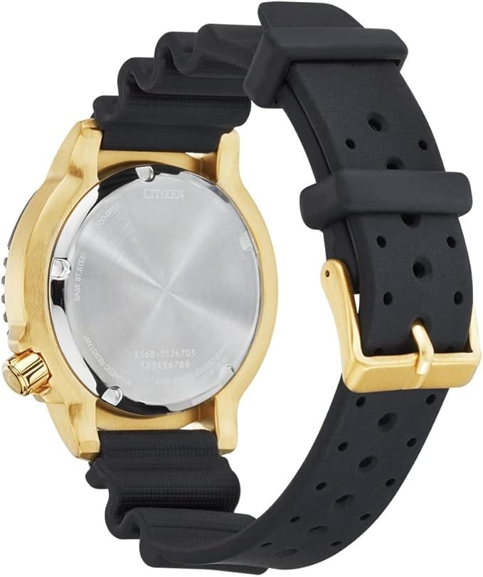 CITIZEN BN0152-06E Promaster Eco-Drive Gold Black 200m Diver Men’s Watch