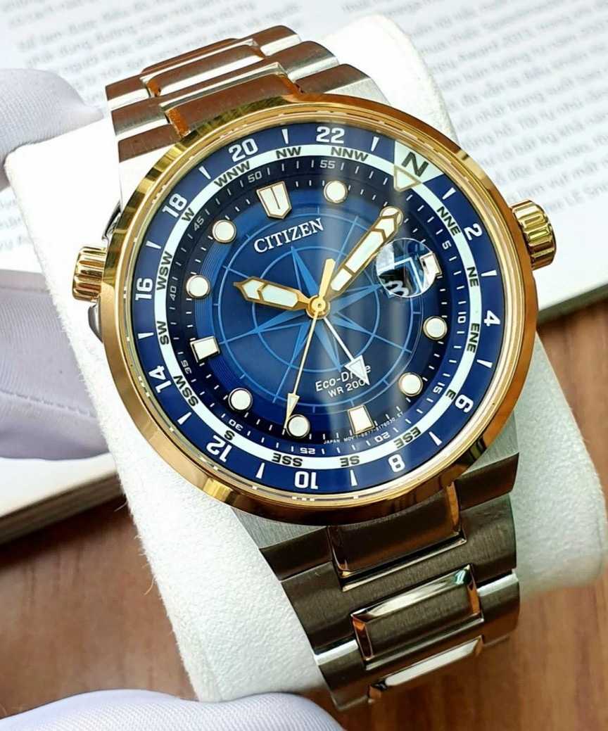 Citizen Endeavor GMT Sapphire Dual Time Blue Dial Dual Time Watch BJ7144-52L