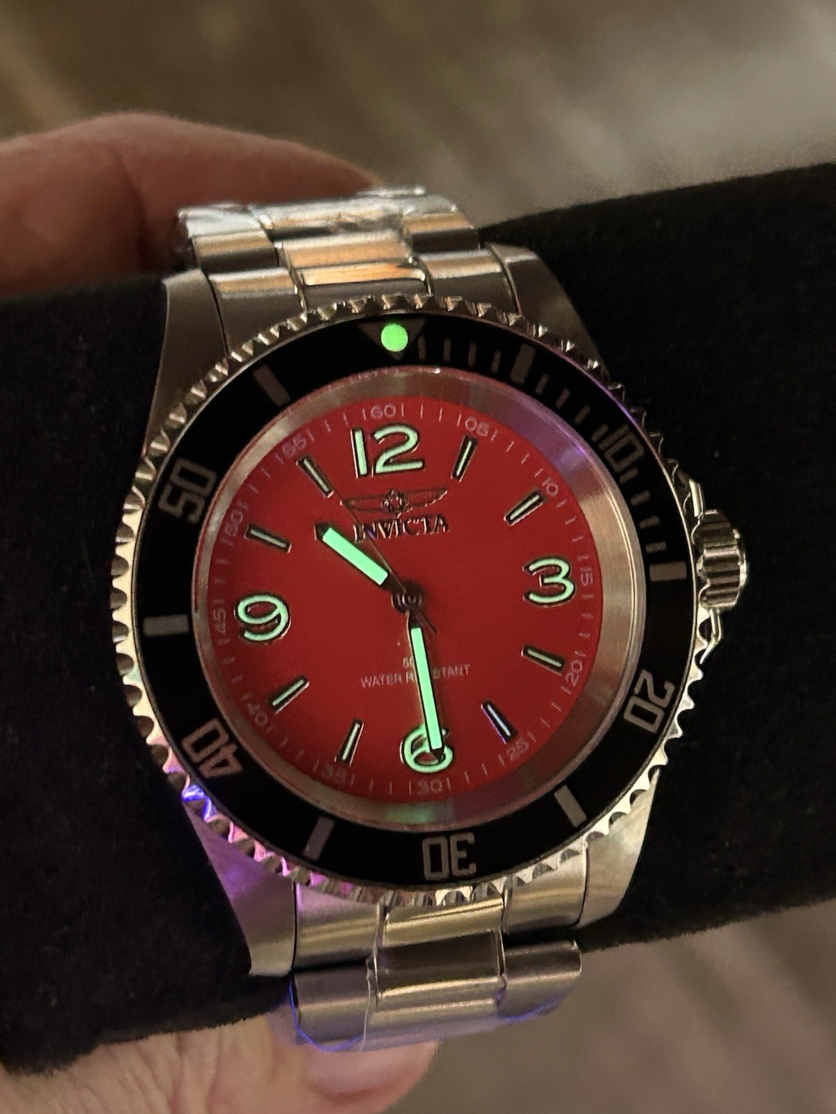 Invicta Specialty Rowan, 40mm, 8.5”, WR 50m, New/Box/3yr Wnty, Red Dial, (49350)