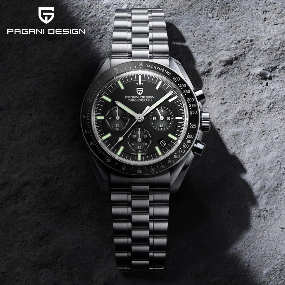 Men’s Chronograph Watch Quartz Auto Date Sapphire Crystal Luxury Sport