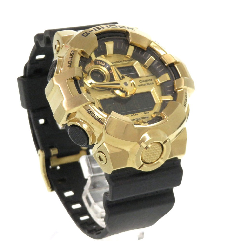 Casio G SHOCK GM 700G 9AJF SS Resin Black Gold Quartz Analog Digital Watch Black