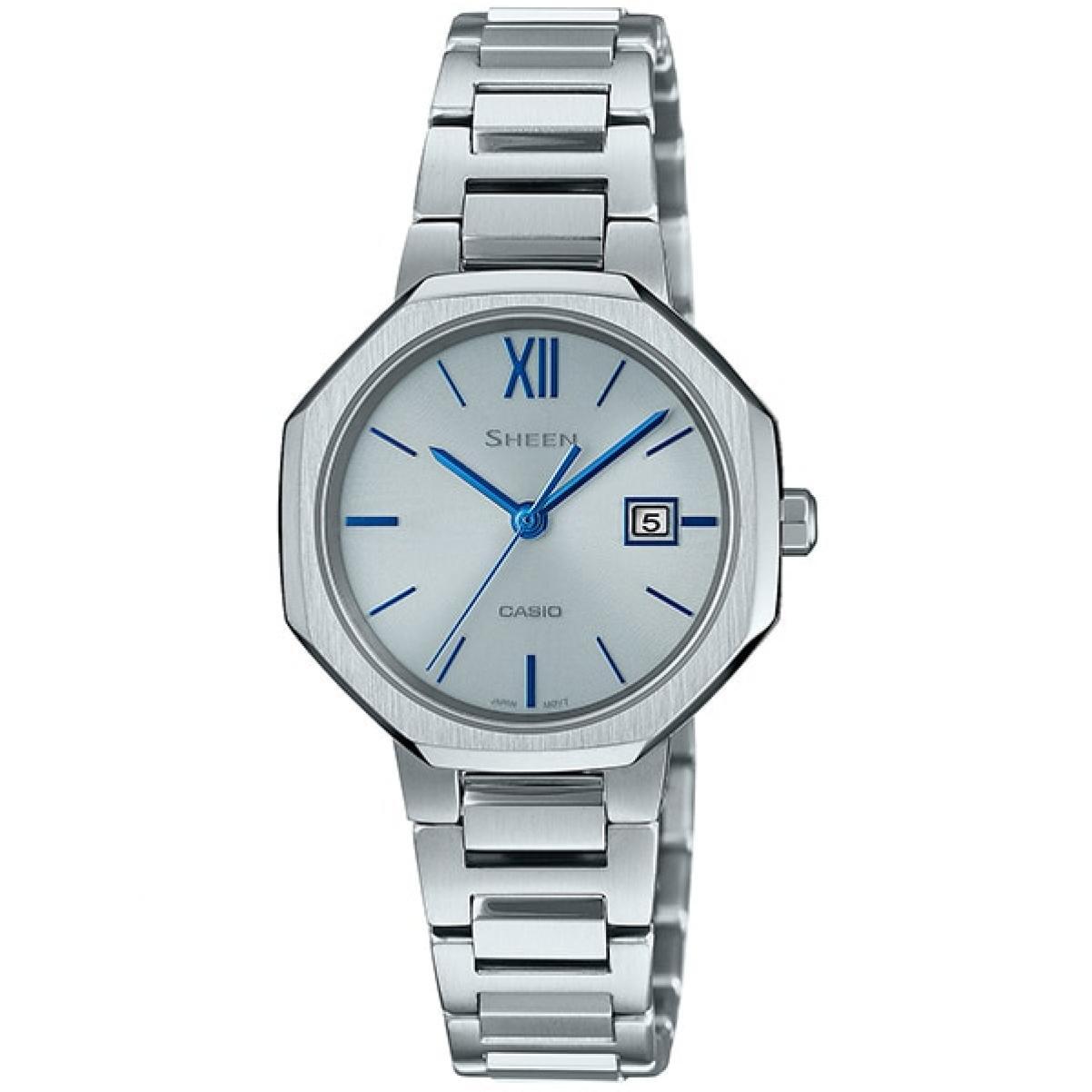 Casio SHEEN SHS-4529D-7AJF Solar Analog Watch Women Silver Sapphire Crystal 2023