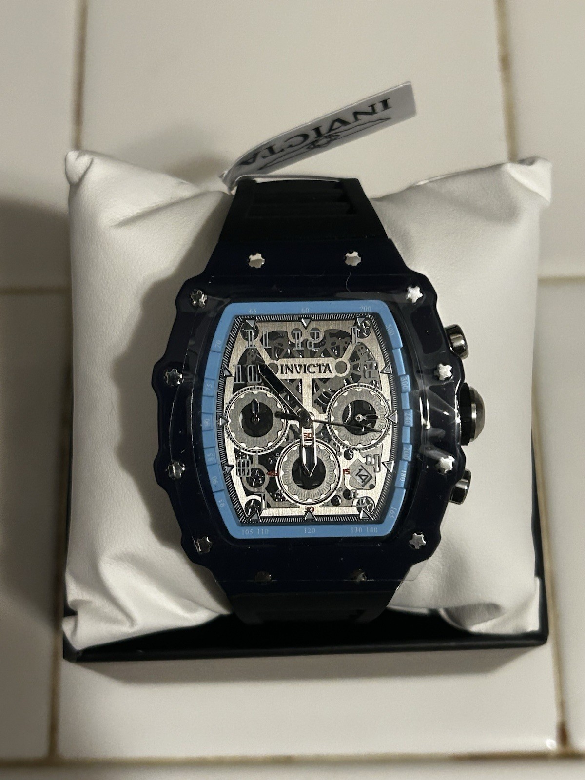 Invicta Racing Night Fall Nitro Gen Men’s Watch 43mm Quartz 50m Blue/Gray w/Box