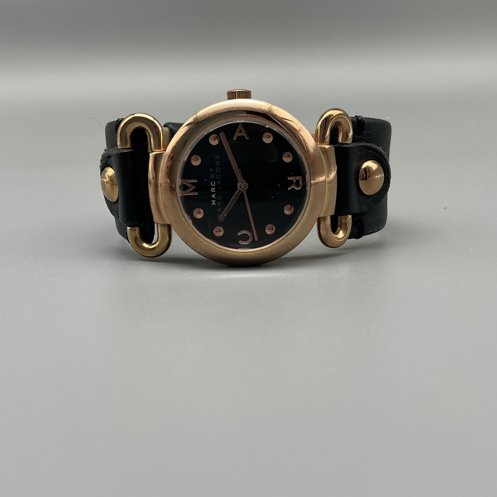 Marc By Marc Jacobs Molly Womens Watch 30mm Rose Gold Tone MBM1335 New Battery