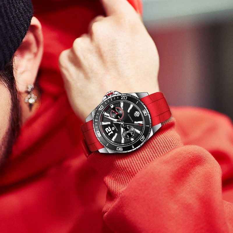 Dalkomm Automatic Mechanical Stainless Sapphire Calendar Luxury Men’s Watches