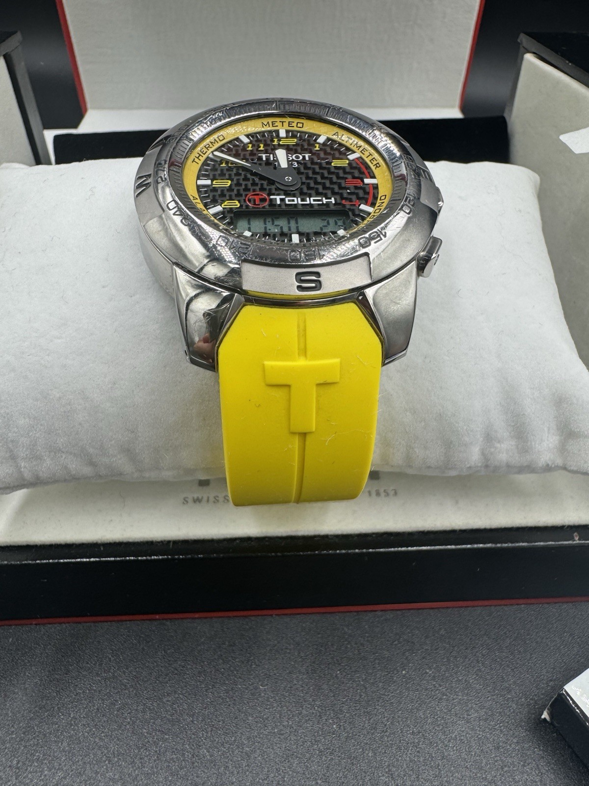 Tissot T-Touch NASCAR Special Edition Titanium Case Yellow Rubber Band with box