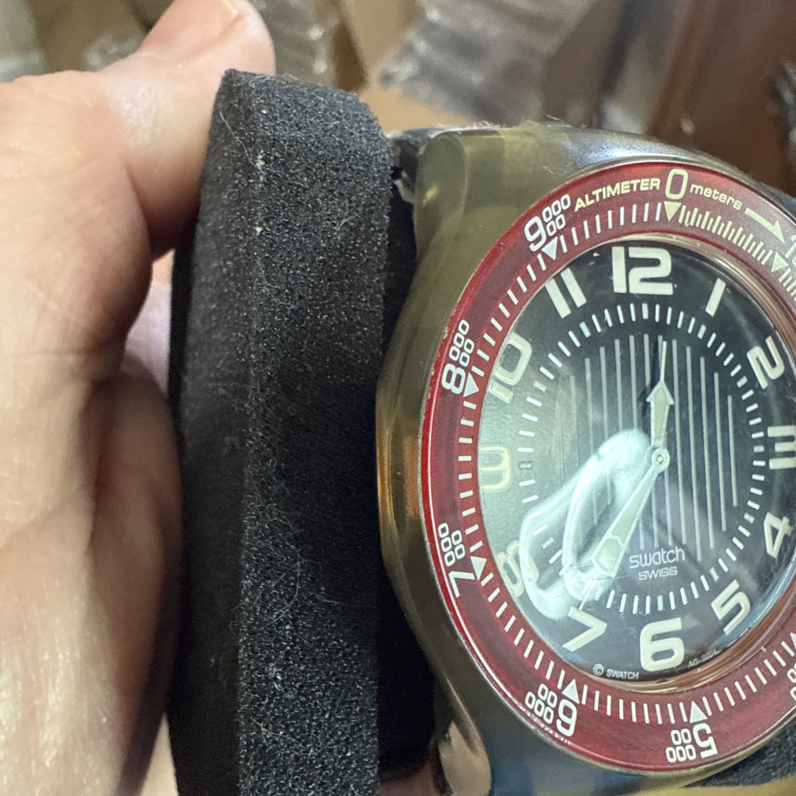 Swatch Watch HEIGHT ALERT SULM100 2005 46.8mm Works New Battery OPEN TO OFFERS