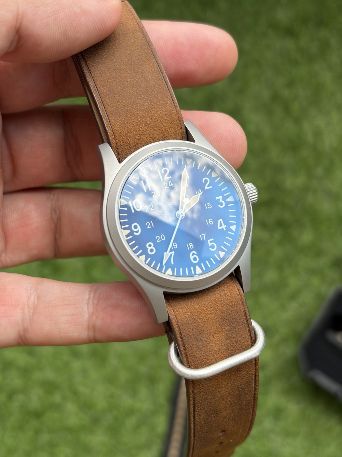 Retro Military VH31 Quartz Watch 37mm Sapphire 100m + 2 Straps (NATO & Leather)