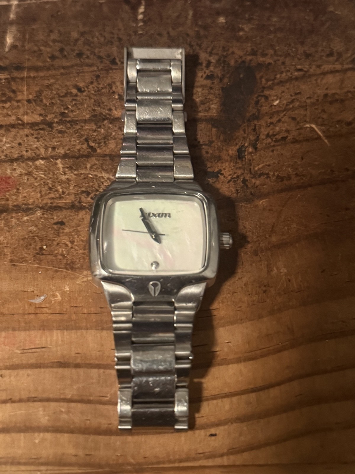 Nixon Small Player Quartz Wristwatch Silver Arm Circumference 6″ Used rb9