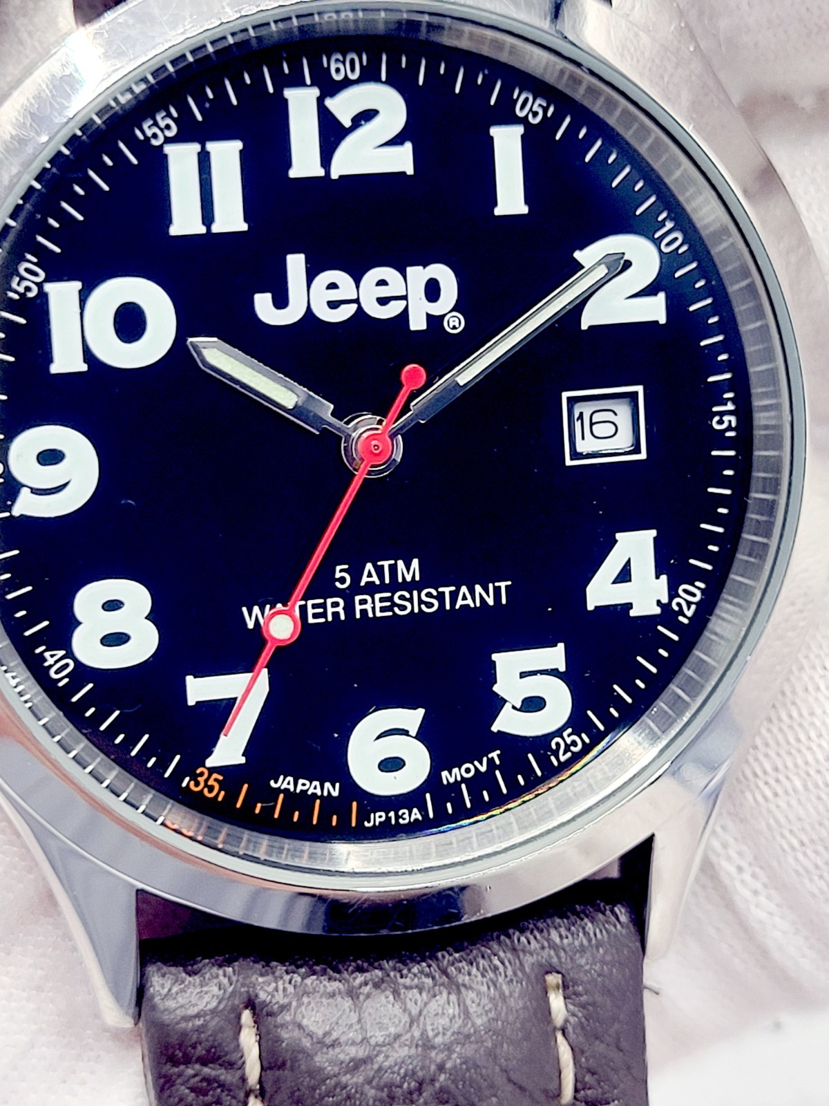 WORKS [N. MINT] 2002 JEEP® QUARTZ 38mm Vintage Unisex Watch Japan Made New Batt