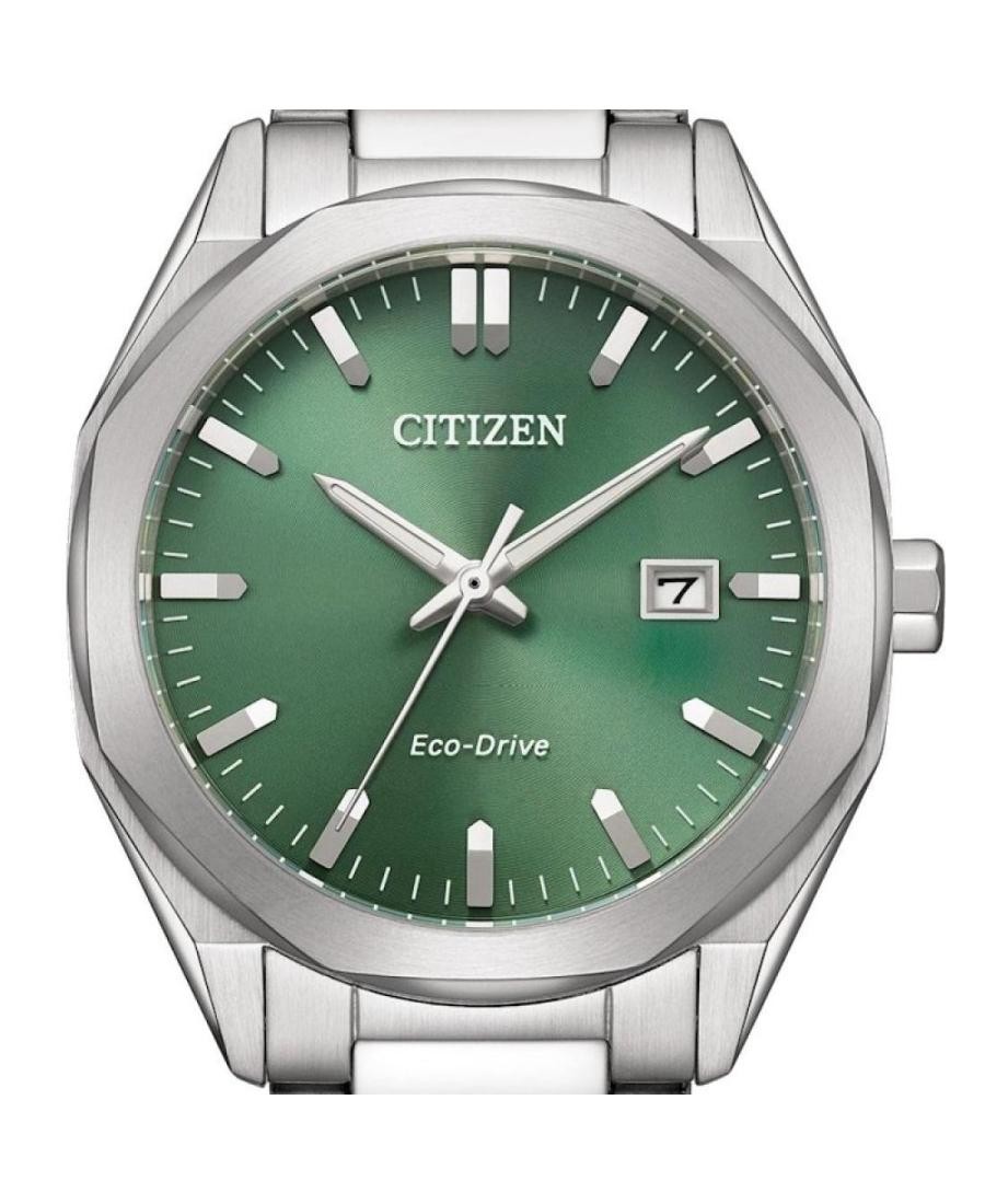 CITIZEN Men Analog Eco-Drive Casual Watch Classic Dress Green Dial Waterproof Ro