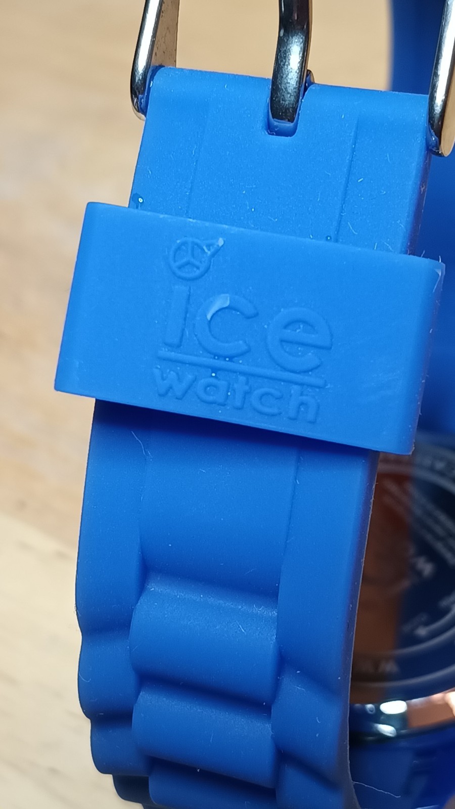 Ice Quartz Analogue Blue Dial Resin Case And PU 2 Piece Strap 4 Hand Mvmt Date
