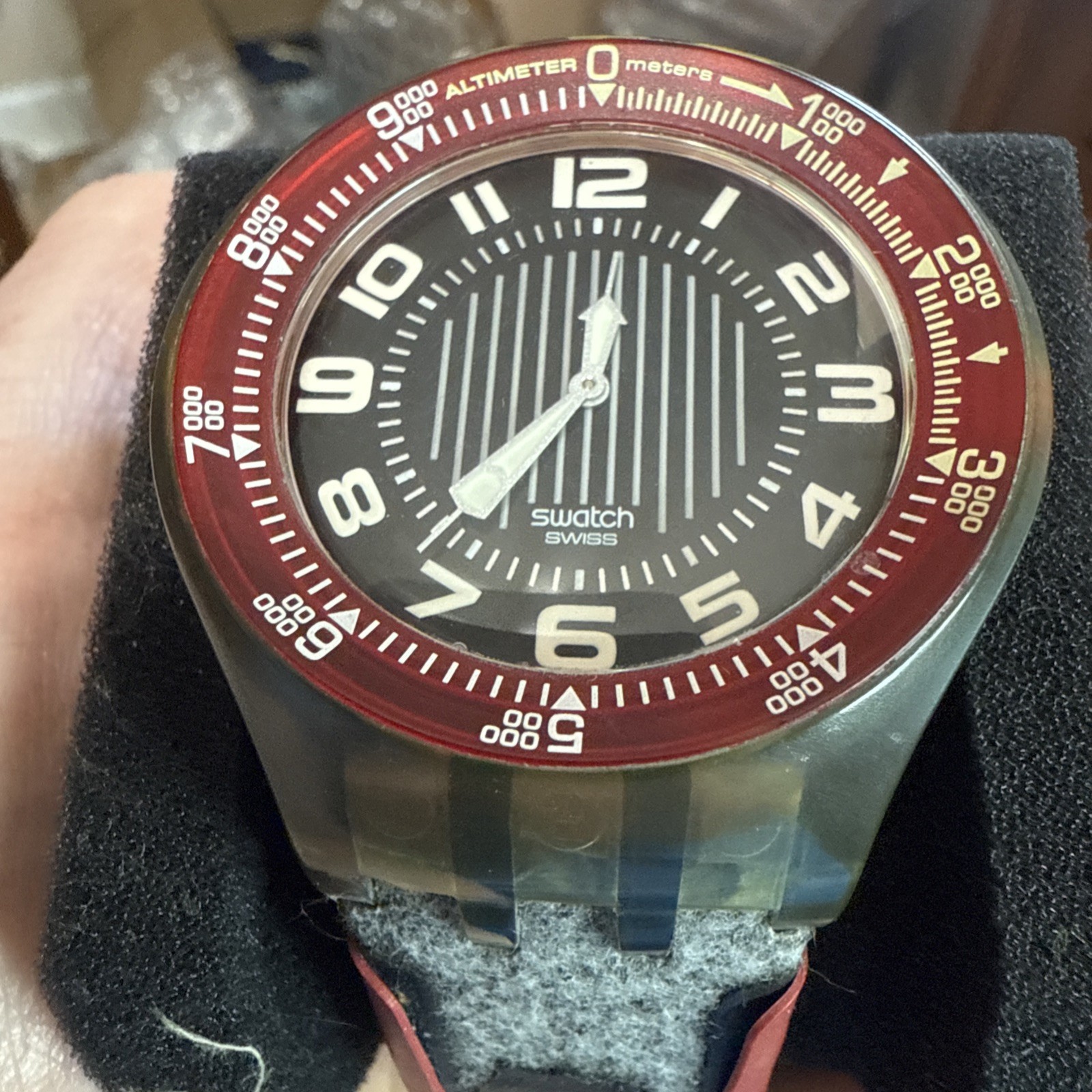 Swatch Watch HEIGHT ALERT SULM100 2005 46.8mm Works New Battery OPEN TO OFFERS