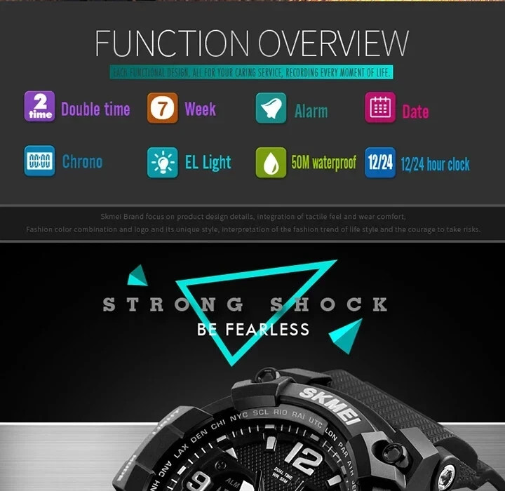 Mens Watch Army Military Analog Digital Waterproof Sport FREE SHIP USA