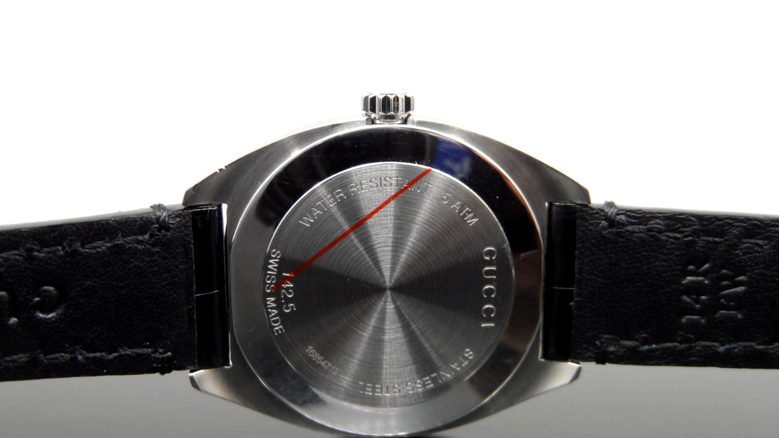 Gucci Black Dial Alligator Leather Band 142.5 Series Diamond Ladies Watch $4500