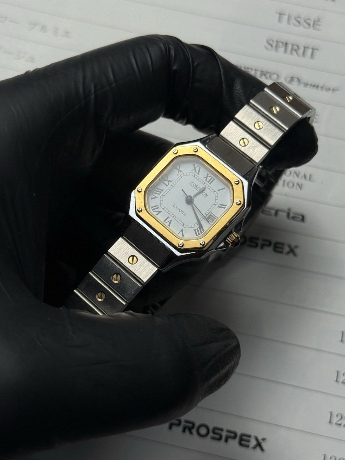 Vtg 1990s Cornavin Pentaflex Octagon 1995 Women’s Watch [Near Mint]