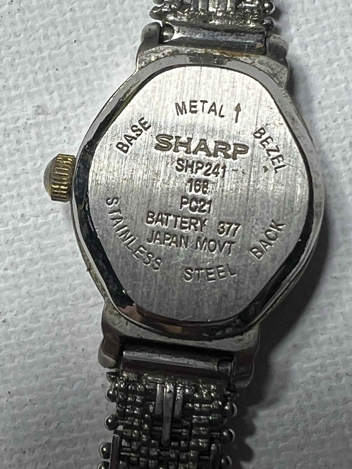 1930’s Sharp Ultra Light Watch Fiery MOP Dial Genuine Diamond woman two tone