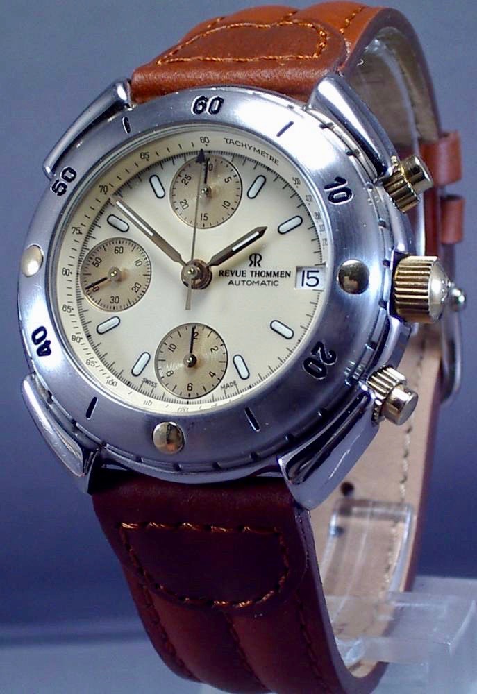REVUE THOMMEN CHRONOMARK 2 Button Auto Chronograph – Valjoux 7750 With Box Steel