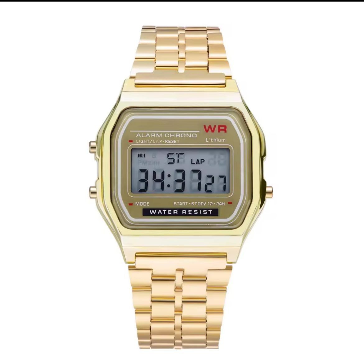 F-91W-1 Men’s 2025 Digital Watch Gold Stainless Steel Classic Alarm Light Water