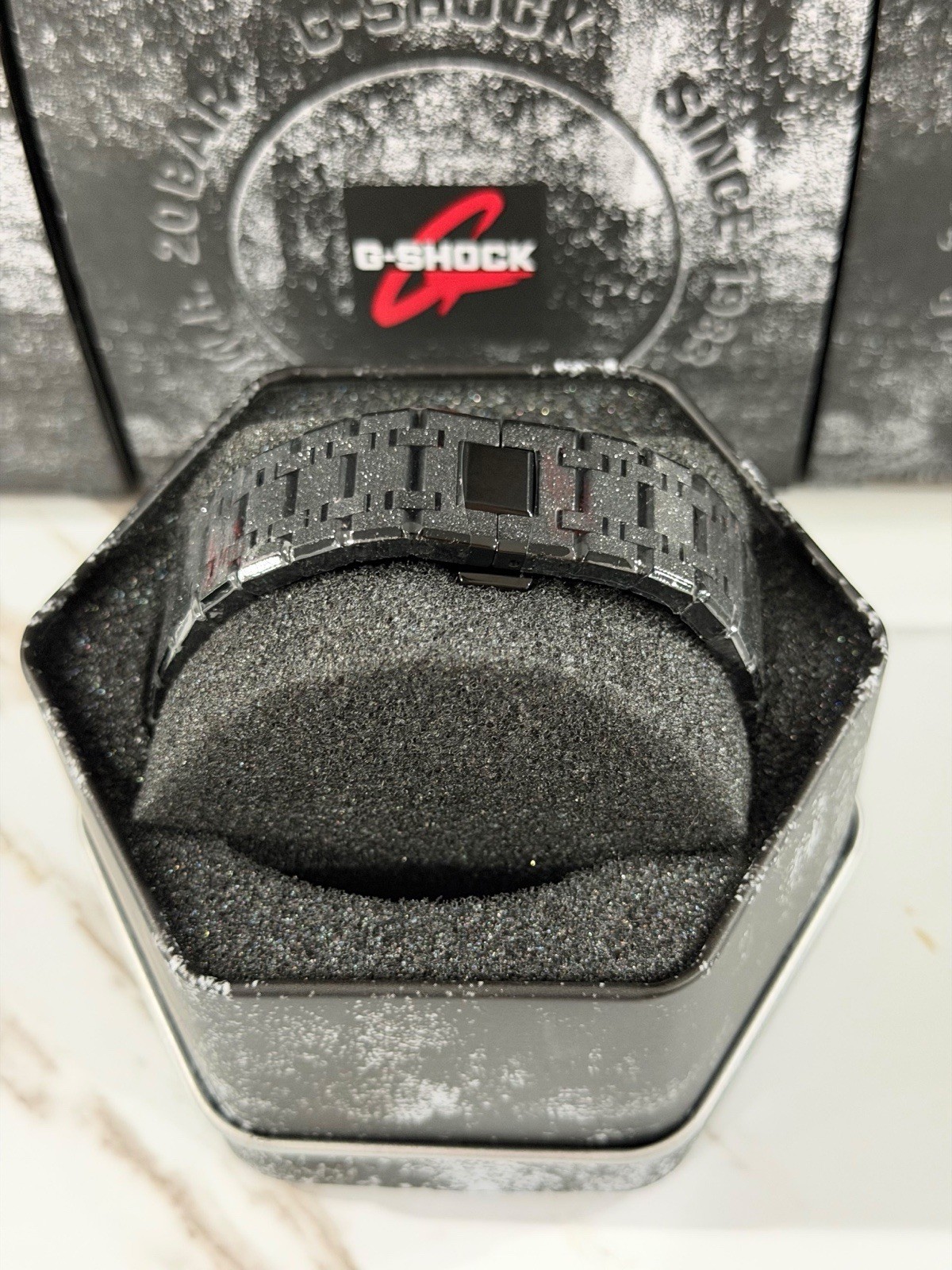 Casio GA-2100 G-Shock Watch – Sandblasted Black Frosted – White Dial