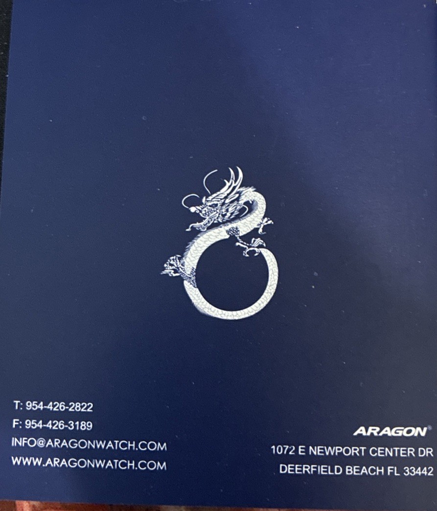 ARAGON A033 Automatic Mens Watch 50mm 24 Jewels A033 Dark Blue Dial / Bezel READ