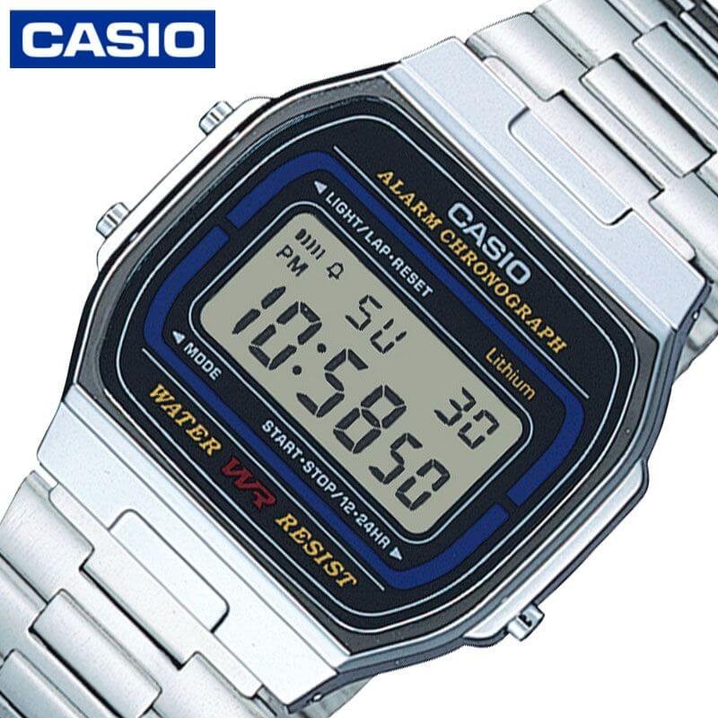 Brand New CASIO Digital Wrist Watch A164WA-1QJH Stainless Steel Band
