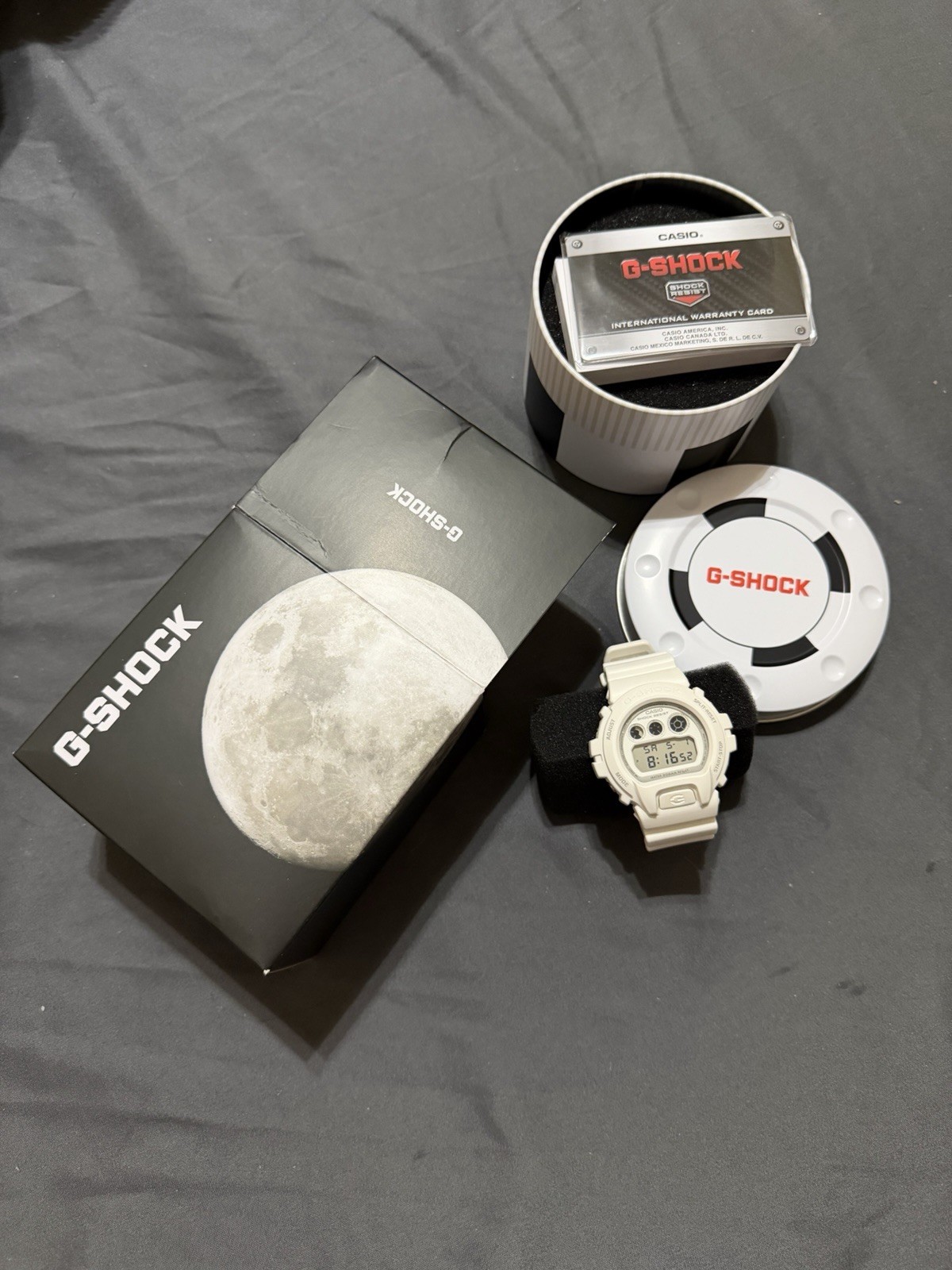 Casio Men’s G-Shock DW6900NASA237 Watch White Resin Case and Strap