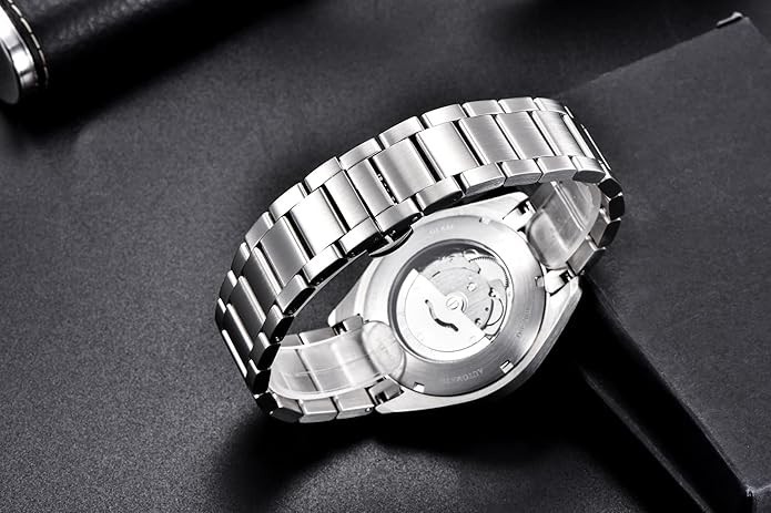 BNIB CORGEUT 6010 JAPAN AUTOMATIC ALL STEEL SPORTS/DRESS WATCH TEAK SAPPHIRE 50m