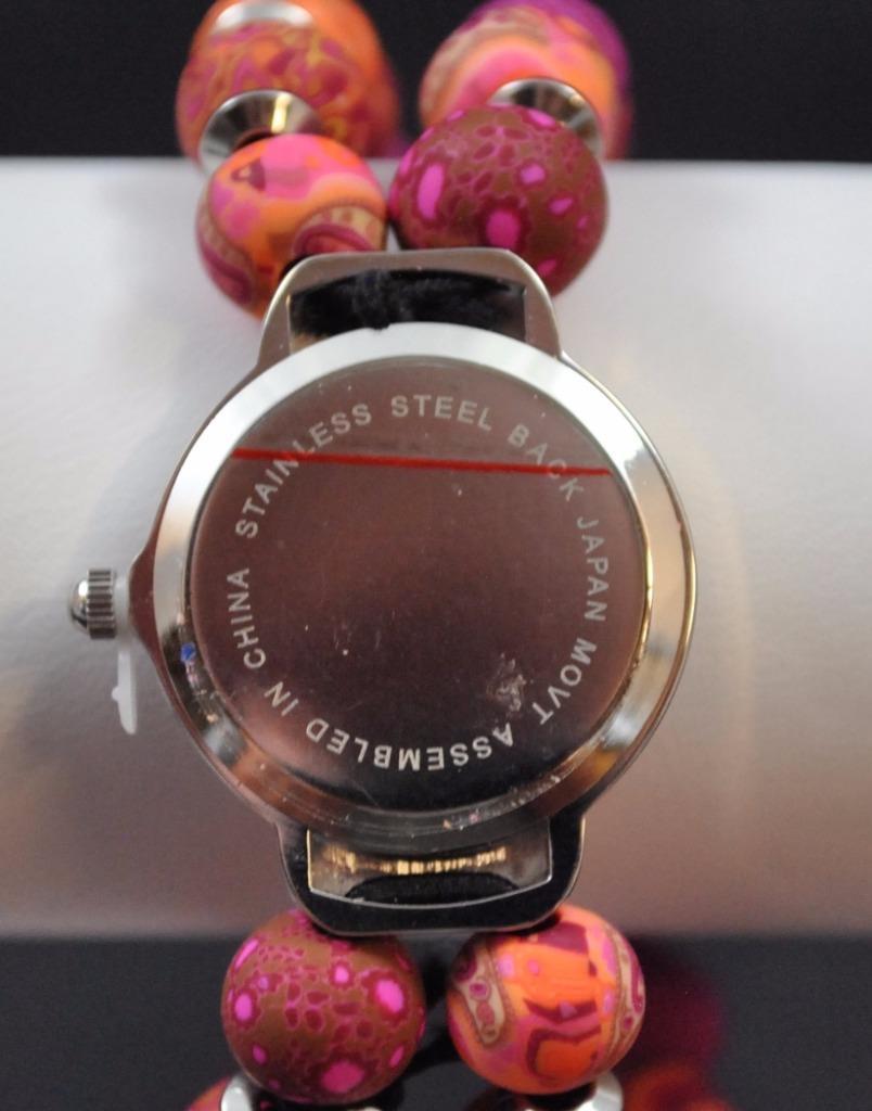 Jilzarah Morocco Round Watch Polymer Clay Beads Handcrafted Artisan Jewelry G4