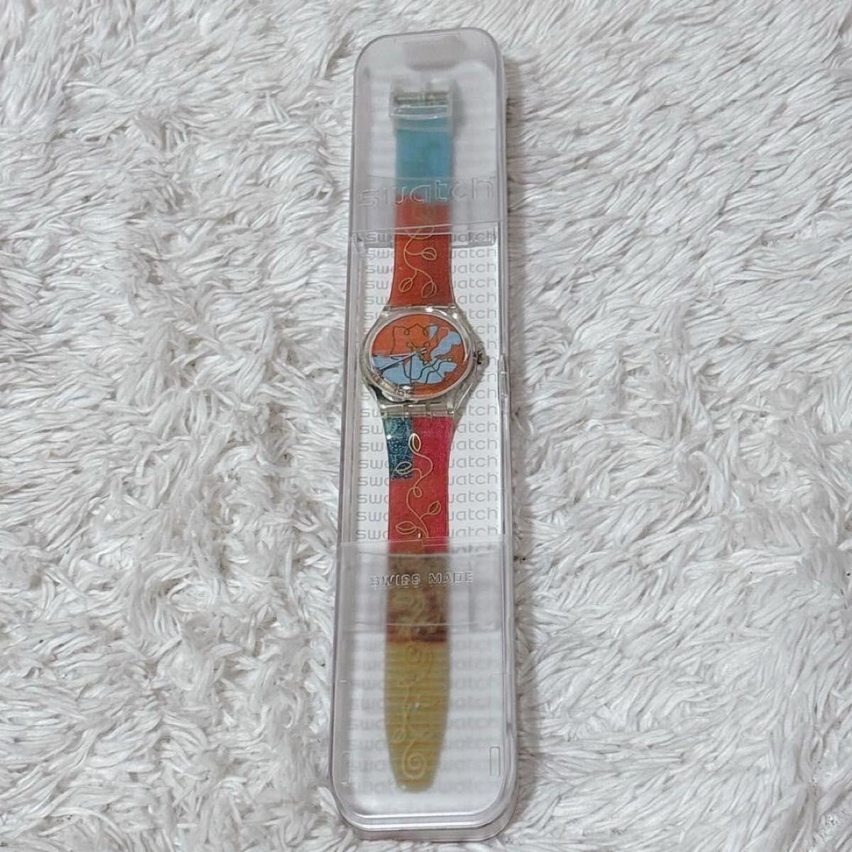 SWATCH GK310 MADAN wristwatch working with case designer art watch quartz skelet