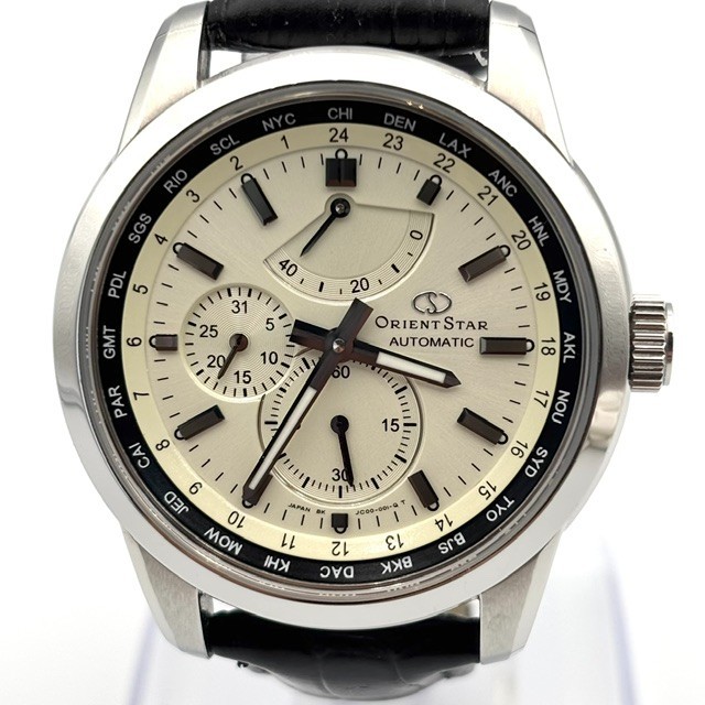 Orient Star World Time WZ0031JC Automatic Cream Ivory Dial Box Papers FULL SET