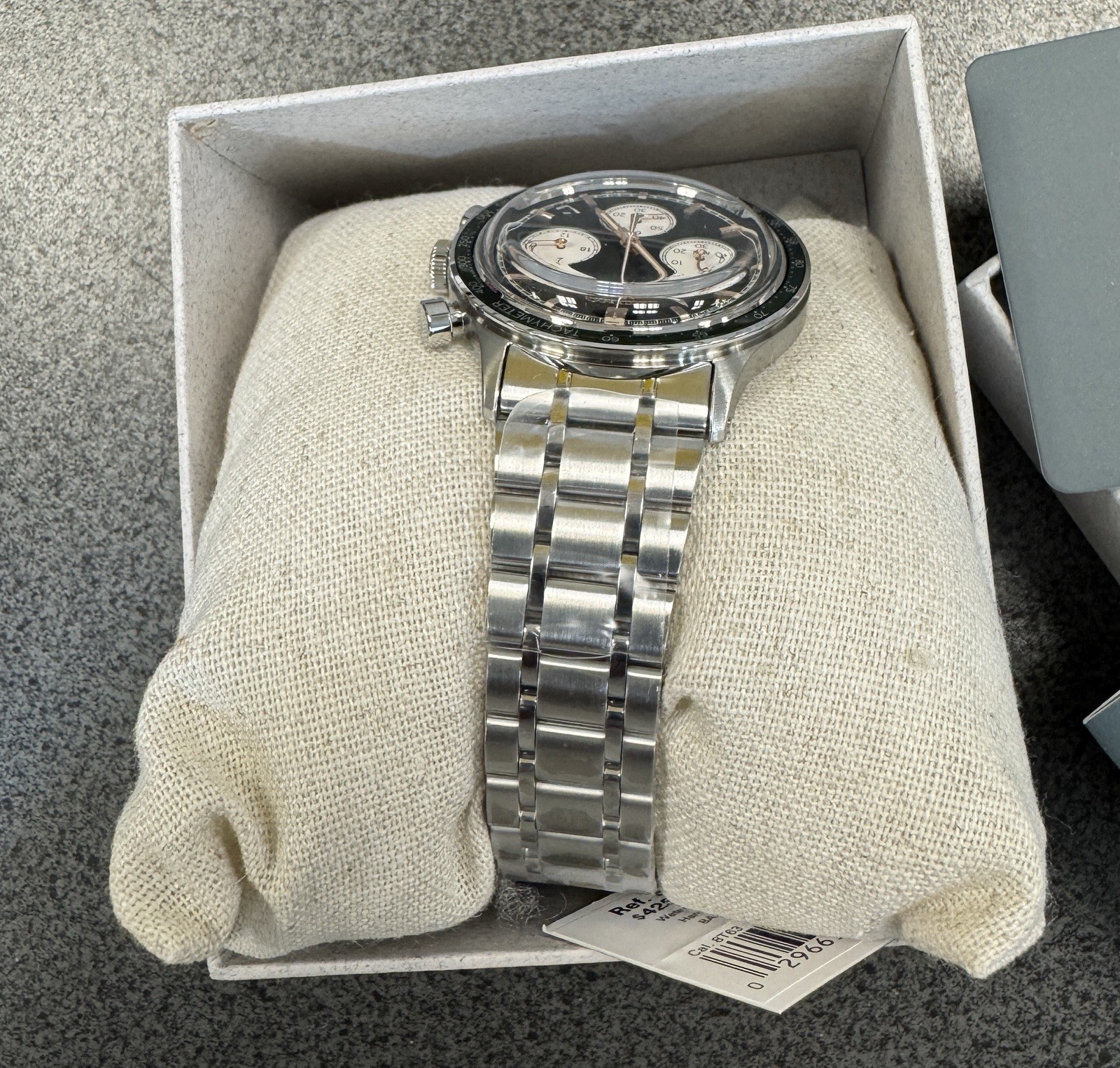 SEIKO Chronograph Quartz Light Green Dial Watch SSB481 Stainless Steel New