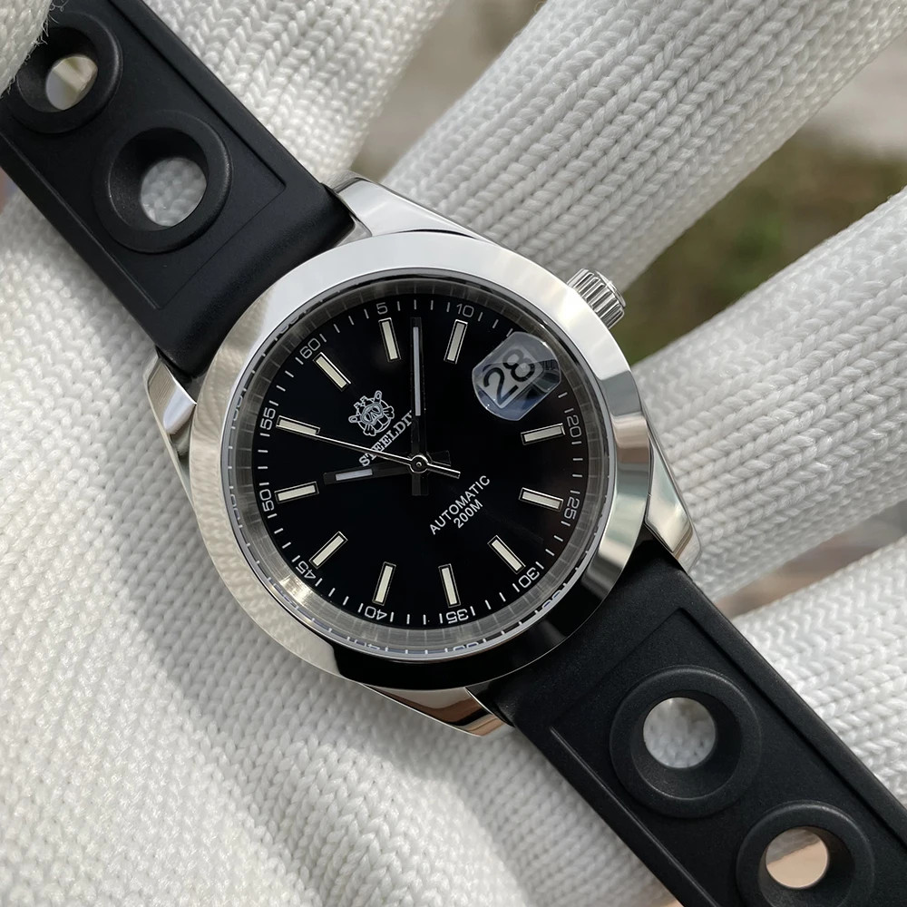 STEELDIVE 1934 Retro Water Ghost Sapphire NH35 Men Automatic Diver Watch