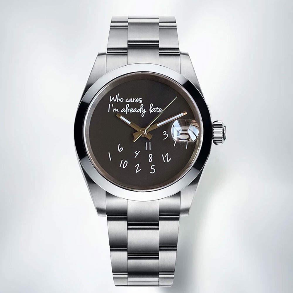 Black 20ATM Diver 36mm 39mm Japan NH35 Automatic Men Watch Blue White Text Dial