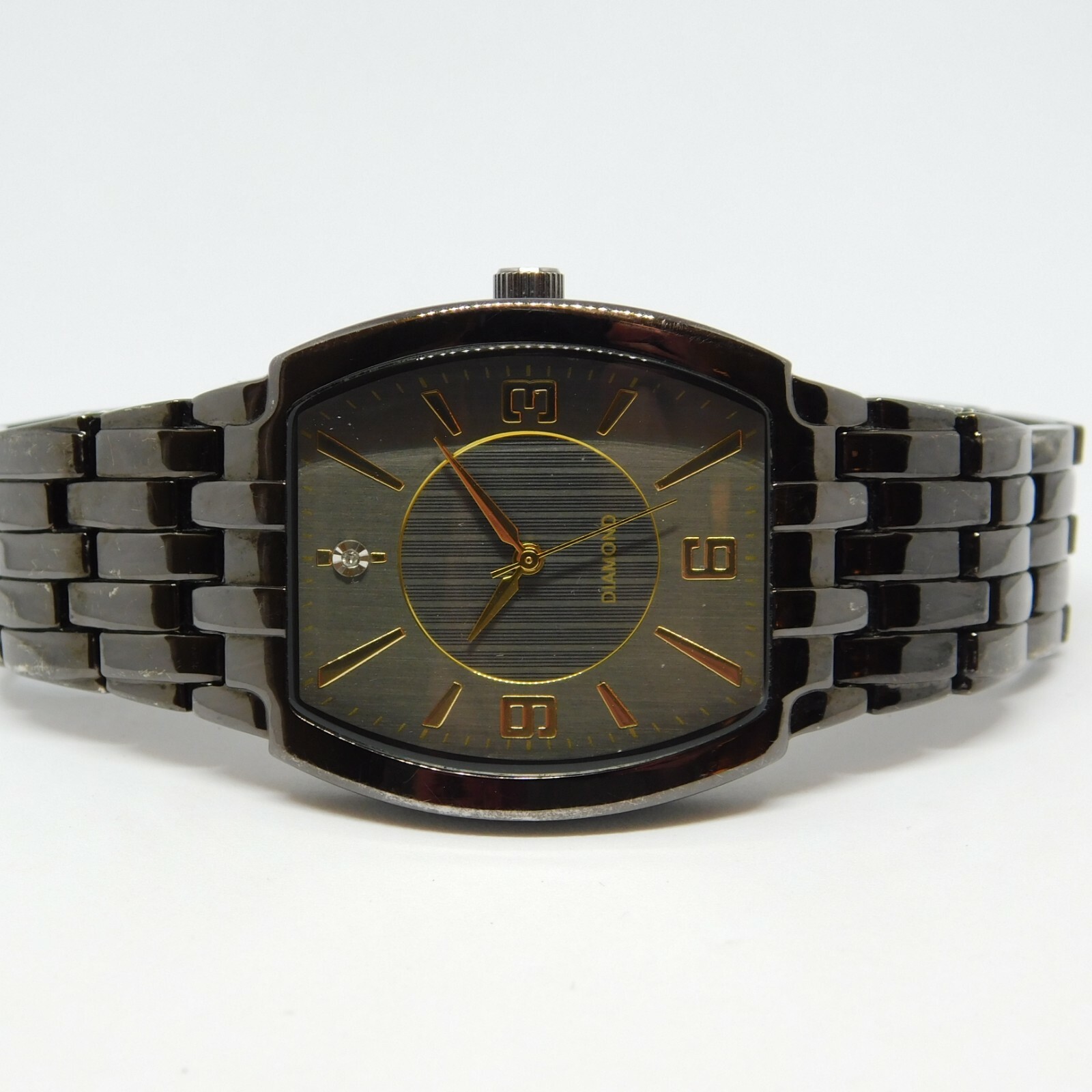 Allude Diamond FMDAL378 Quartz Analog Men’s Watch Sz. 7 1/2″ New Battery