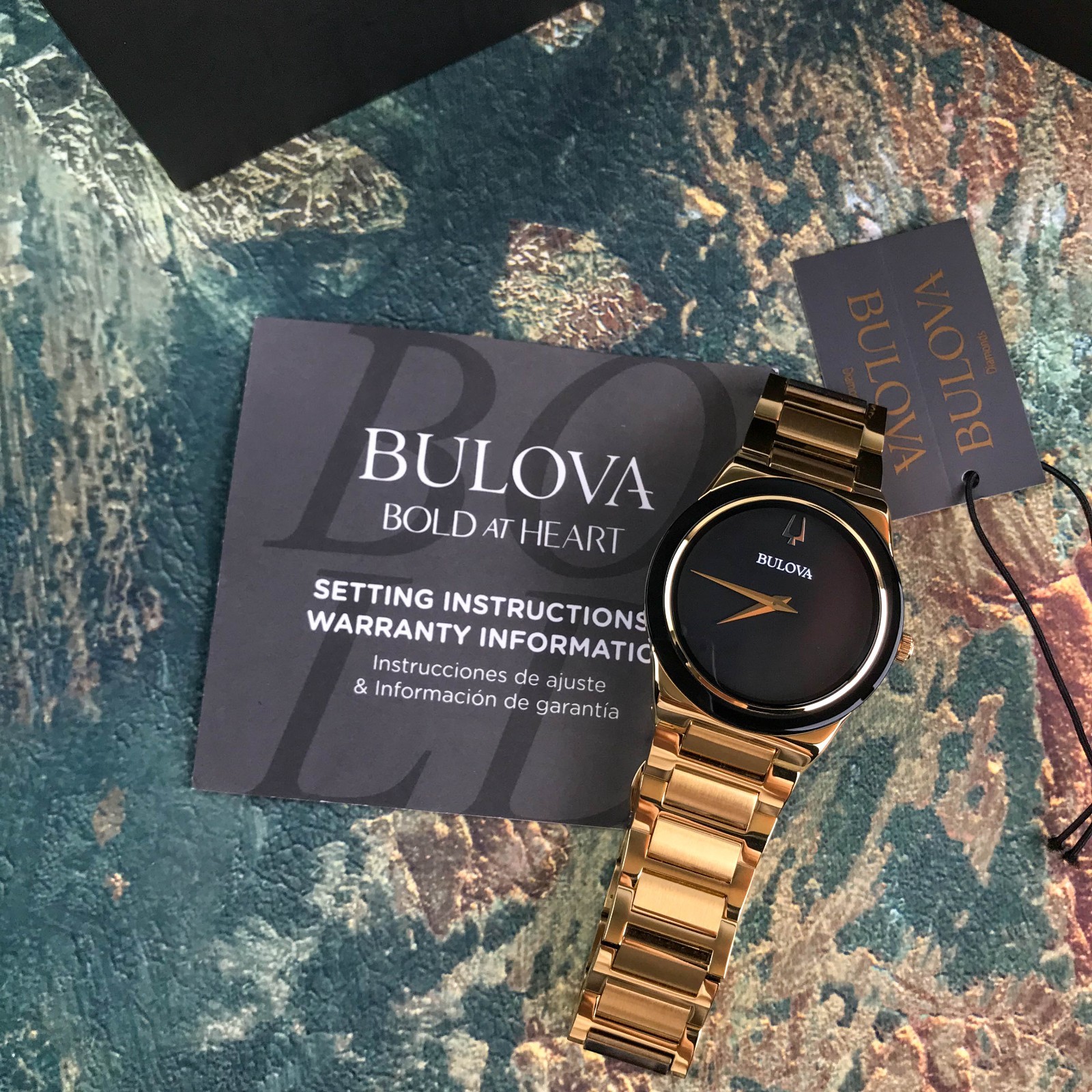 Bulova 97A183 Millennia Black Dial Gold-Tone Stainless Steel Men’s Watch 41mm
