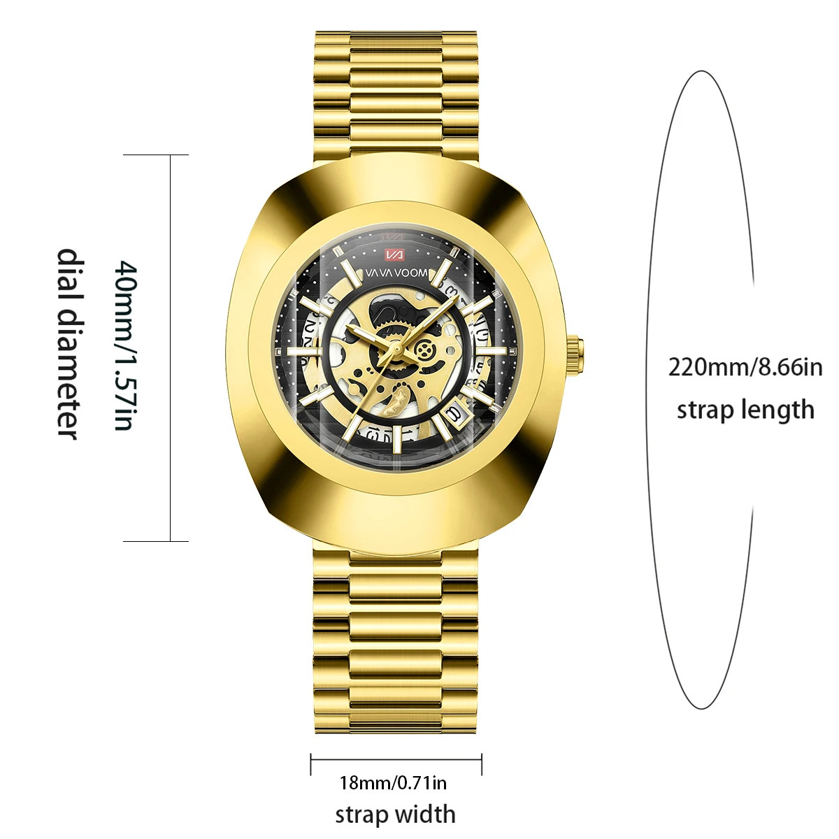 Quartz Watch Fashion Oval Hollow Original Top Business Style 3Bar Stainless St