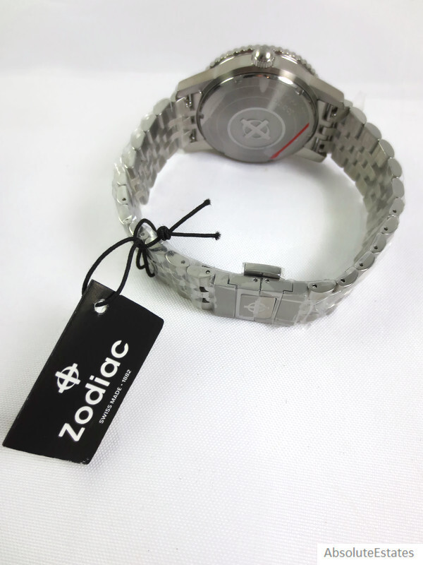 NEW Zodiac Super Sea Wolf 53 Compression Automatic Silver Blue Watch ZO9266 NWT