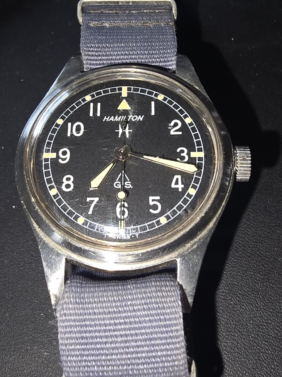 Rare 1960s Hamilton GS 24HR Tropicalized Dial RAF Military Issue Rare