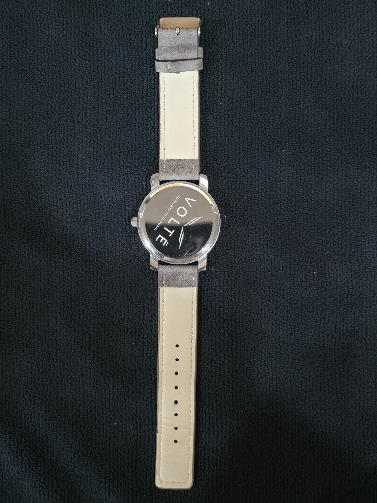 Voltë Rapidtime Watch Grey Leather Band Black White Face Urban 42mm