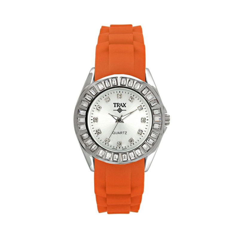 TRAX TR3925WO ROX SILVER-TONE CRYSTAL ACCENTED WOMEN’S WATCH $60