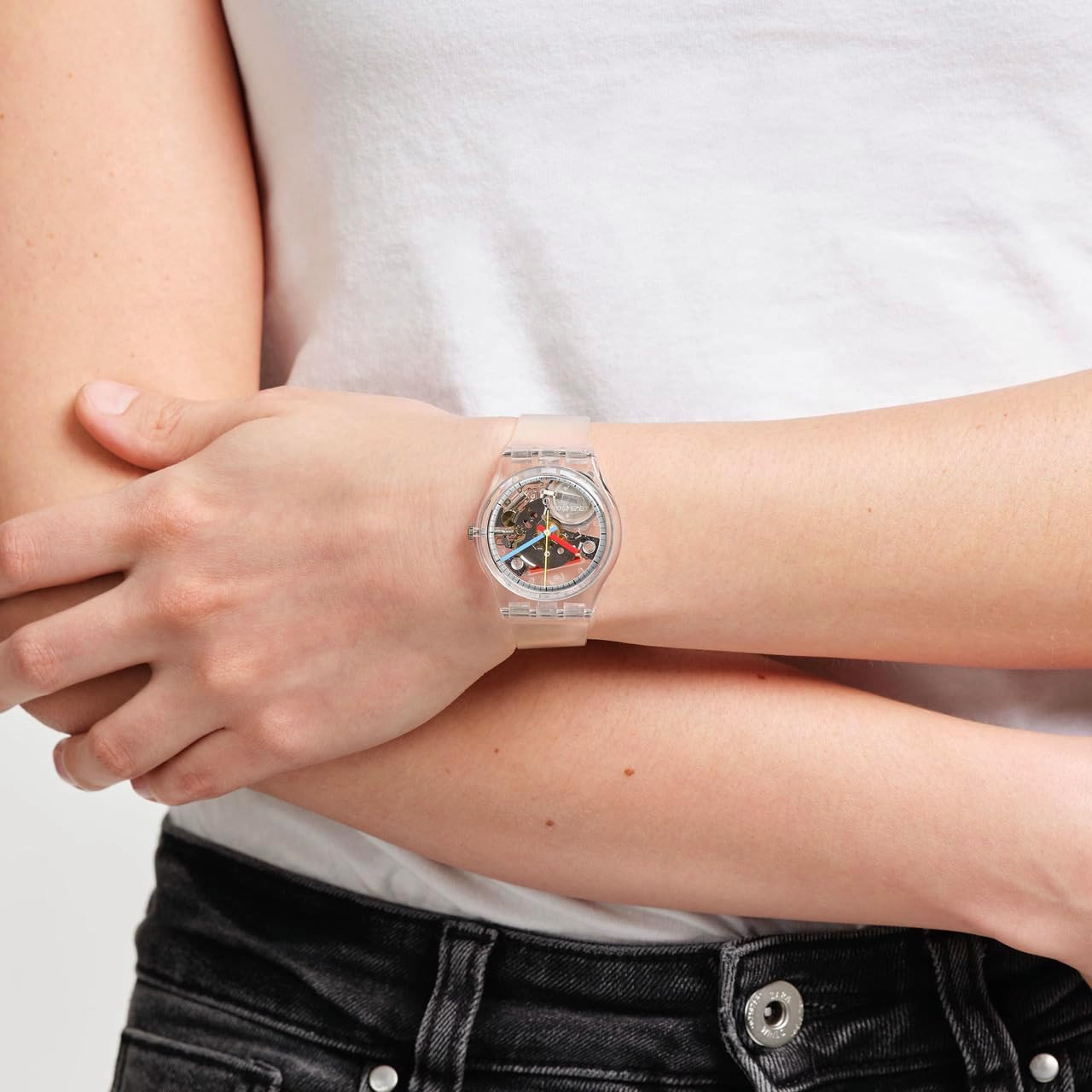 Gent Biosourced Unisex Watch Casual Polymer Transparent Quartz Waterproof Clearl