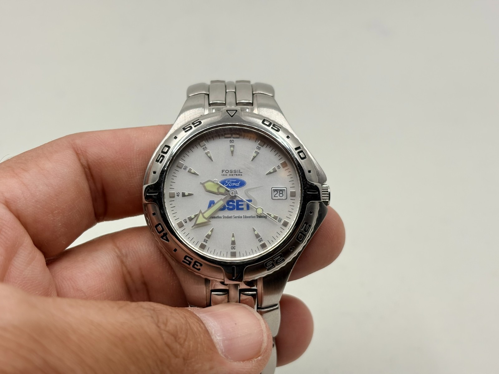 Ford ASSET Fossil Men’s Watch Stainless Steel – RARE COLLECTORS ITEM!