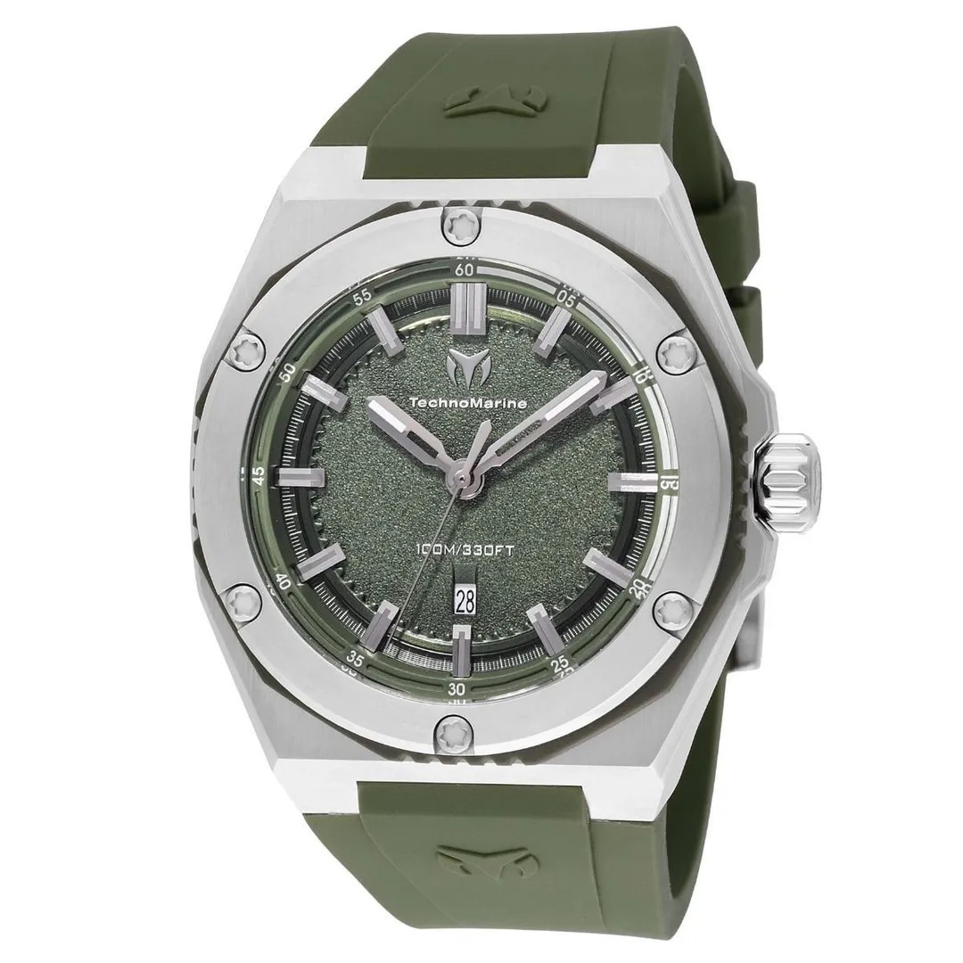 TechnoMarine Coral Legacy Sport Men’s Watch 45mm Olive Green TM-416067