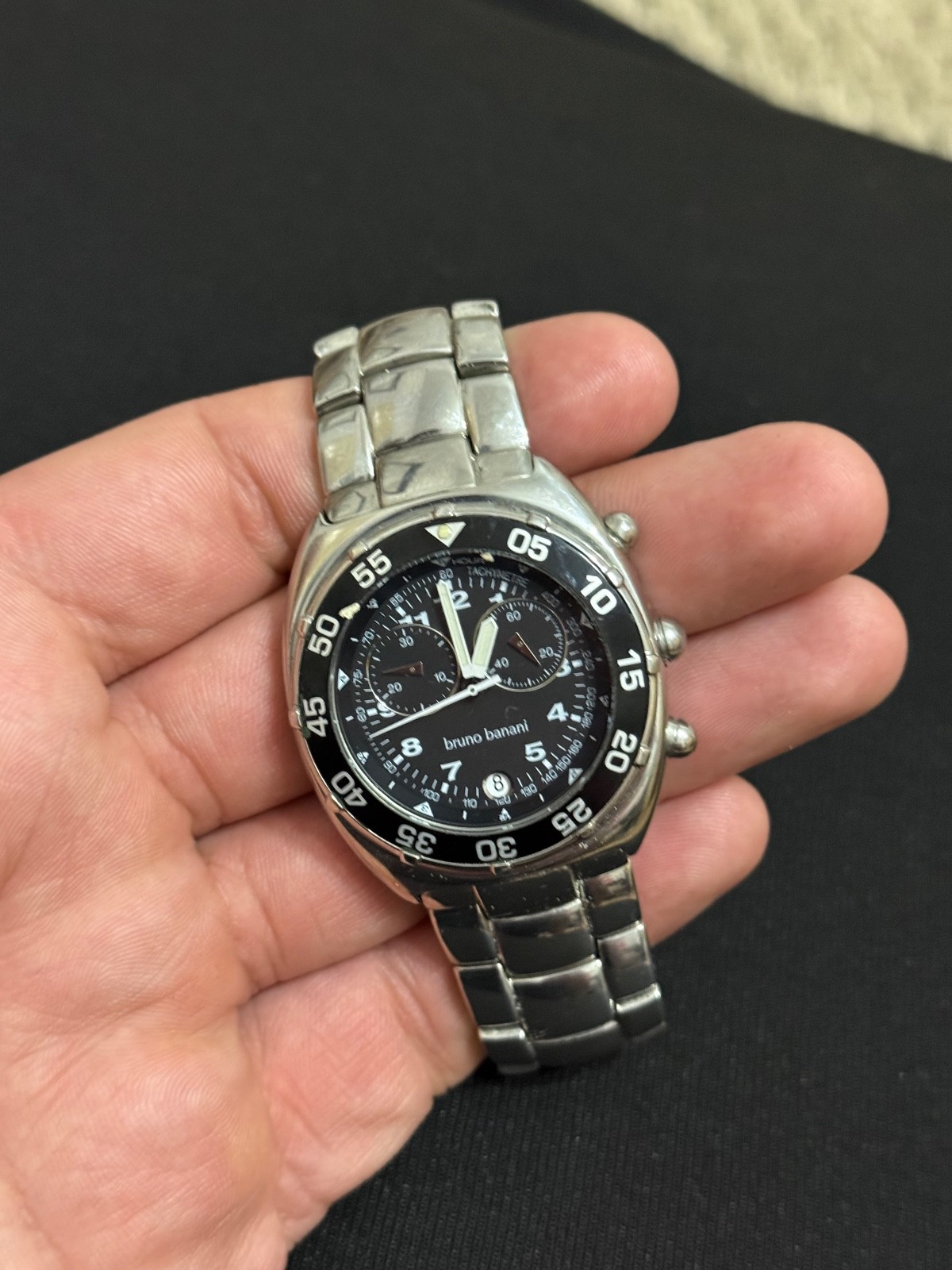 BRUNO BANANI DIVER PILOT AVIATOR CHRONOGRAPH MENS WATCH