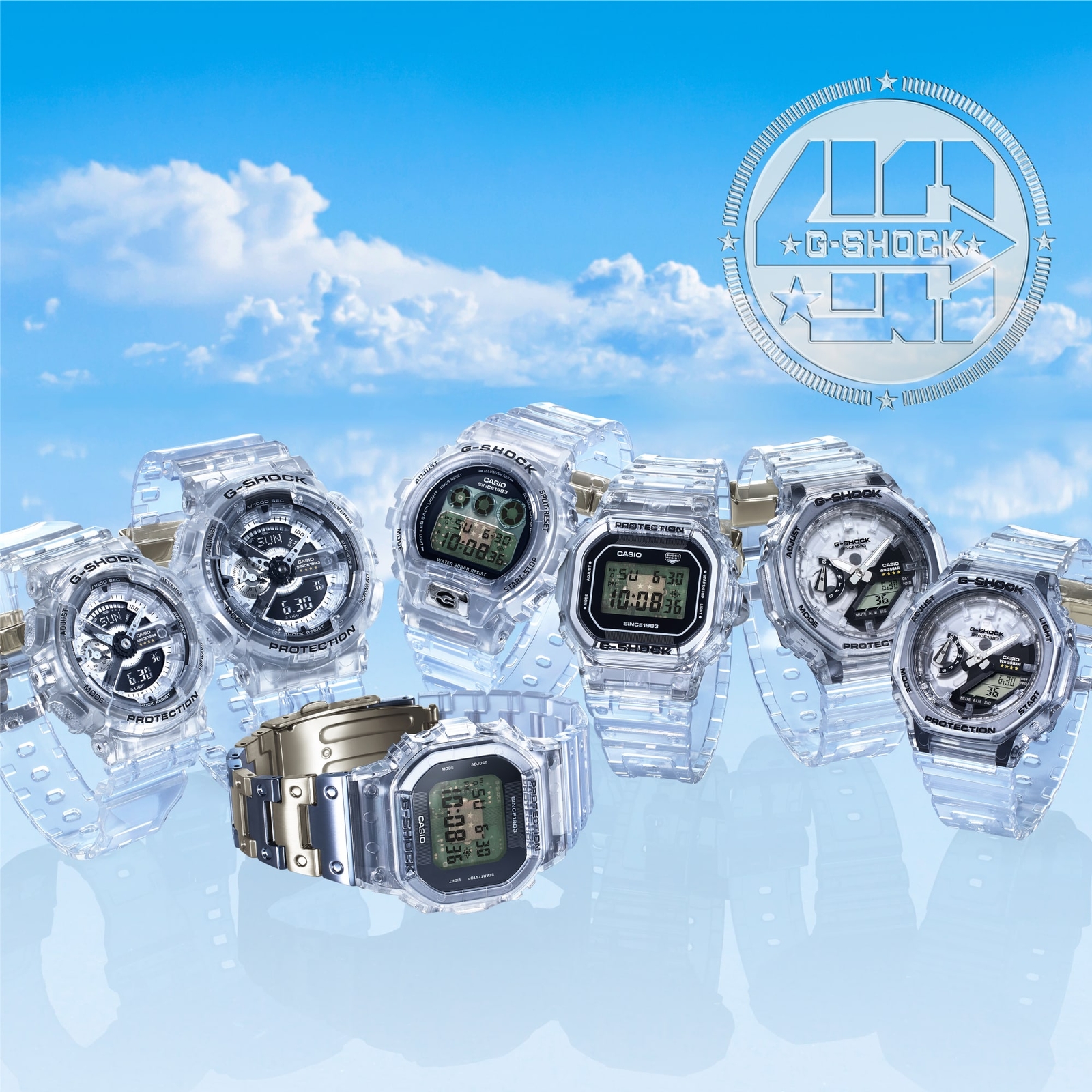 CASIO G-SHOCK GA-114RX-7AJR 40th Anniversary CLEAR REMIX Limited Watch 51.2mm