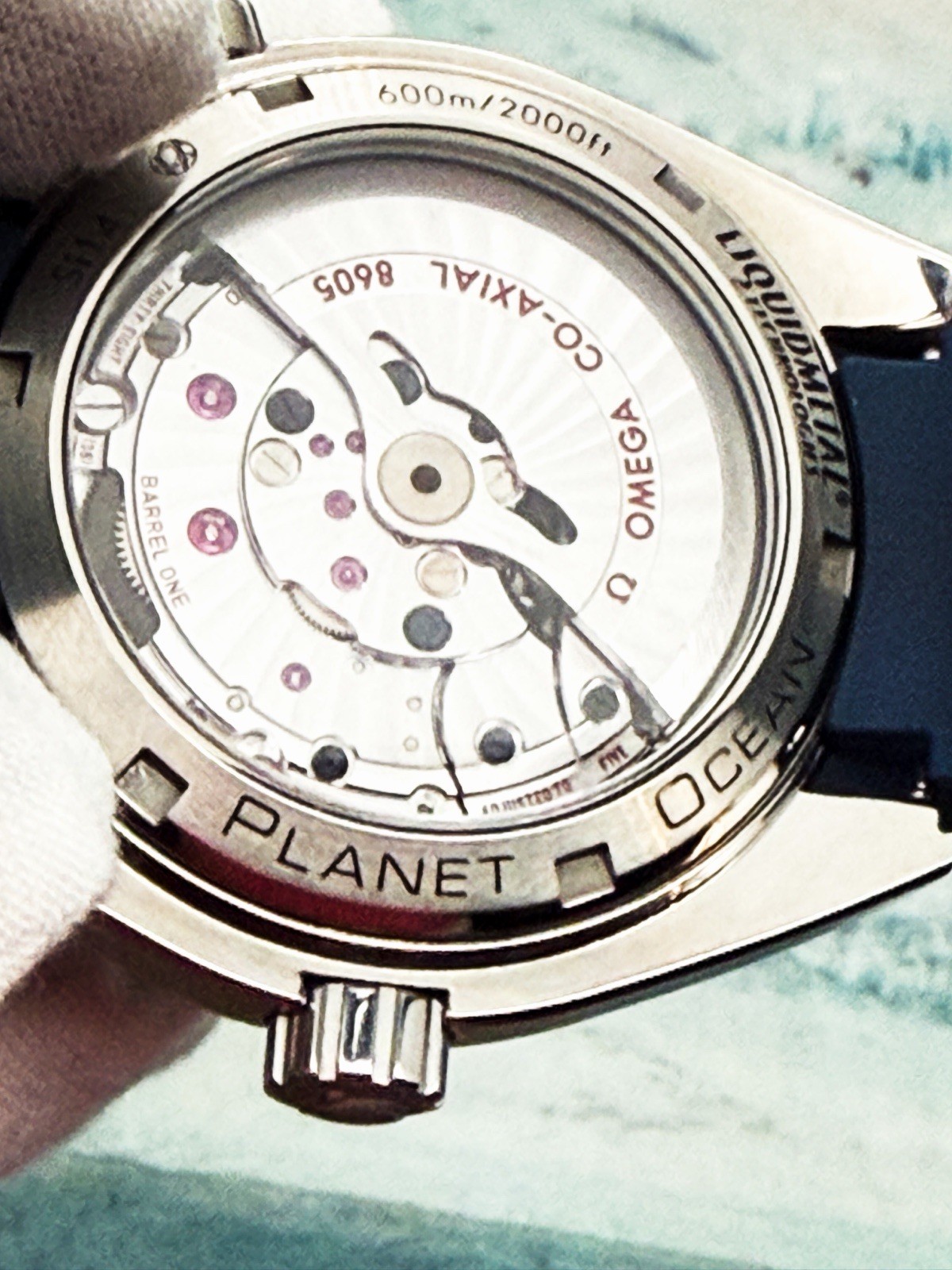 2024 Omega Planet Ocean GMT Titanium Blue 43.5mm Full Set, Box & Papers